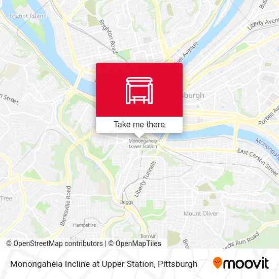 Mapa de Monongahela Incline at Upper Station