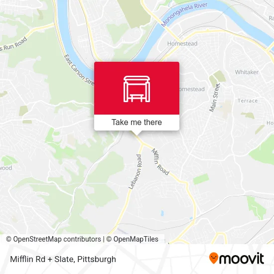 Mapa de Mifflin Rd + Slate