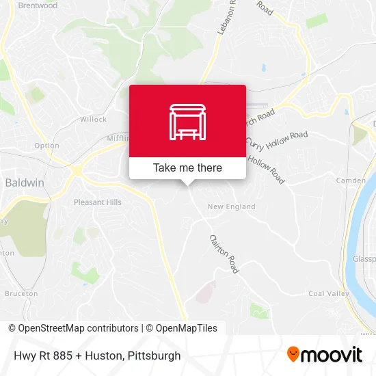 Mapa de Hwy Rt 885 + Huston