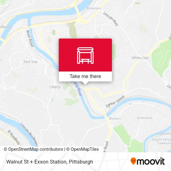 Mapa de Walnut St + Exxon Station