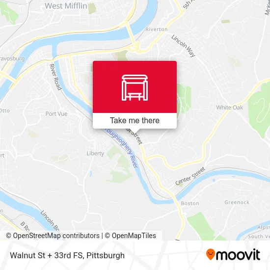 Walnut St + 33rd FS map