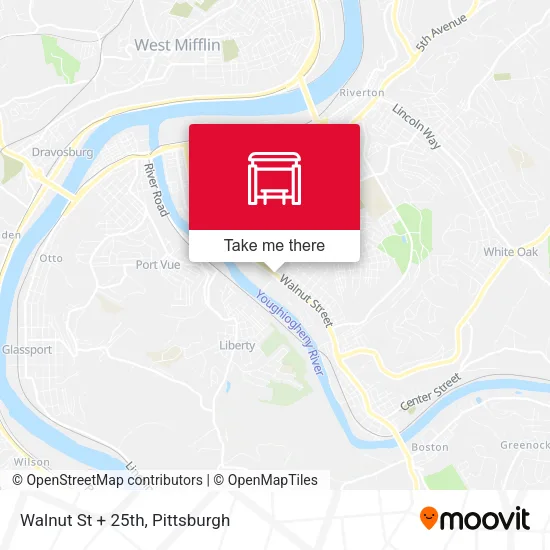 Mapa de Walnut St + 25th