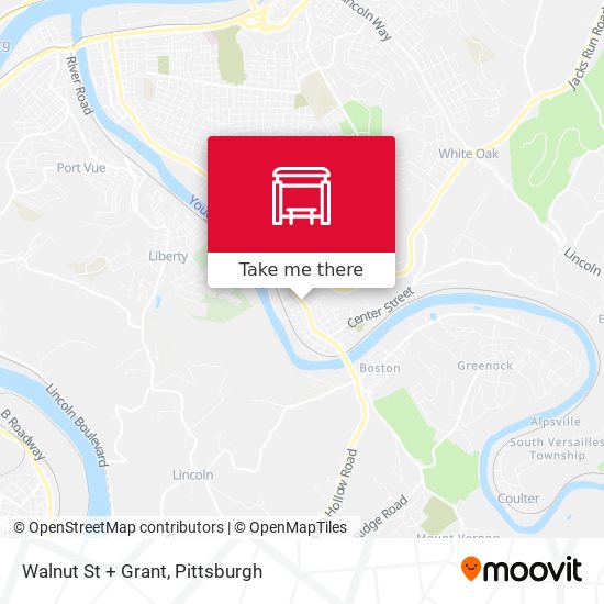 Mapa de Walnut St + Grant