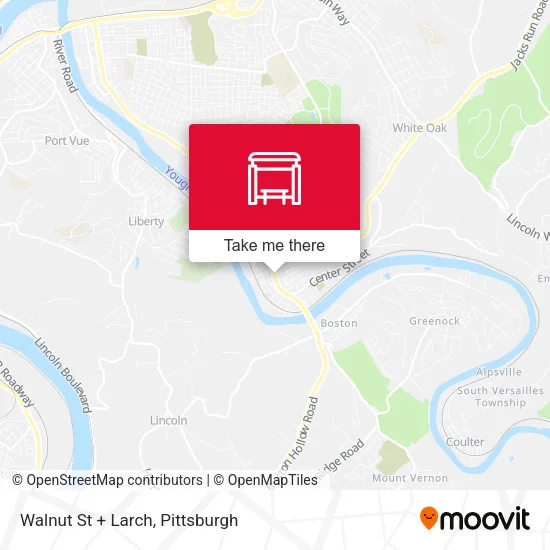 Walnut St + Larch map