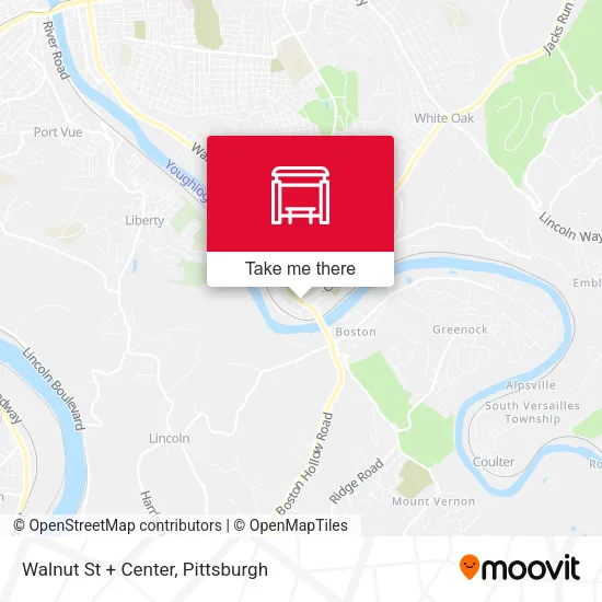 Mapa de Walnut St + Center