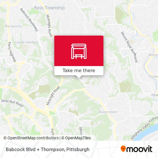 Babcock Blvd + Thompson map