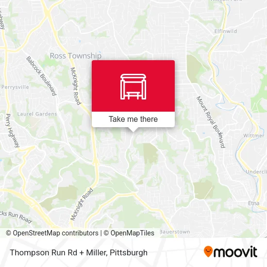 Thompson Run Rd + Miller map