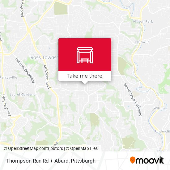 Thompson Run Rd + Abard map