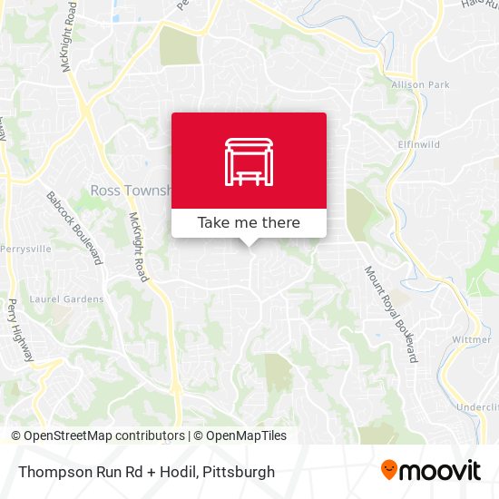 Mapa de Thompson Run Rd + Hodil