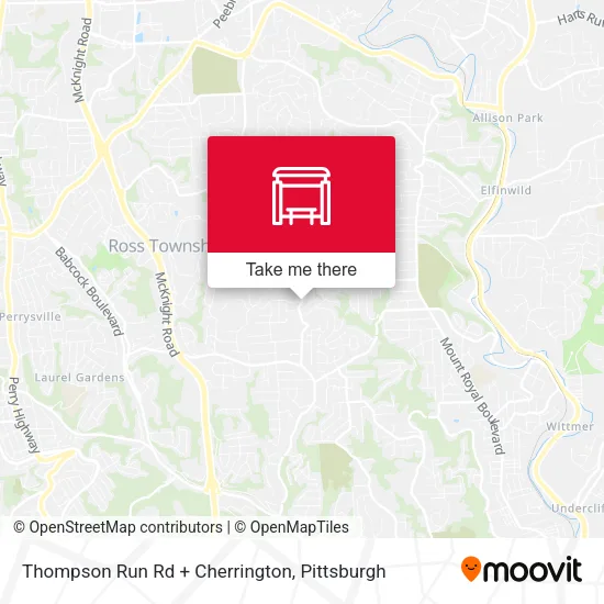 Mapa de Thompson Run Rd + Cherrington