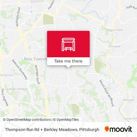 Thompson Run Rd + Berkley Meadows map