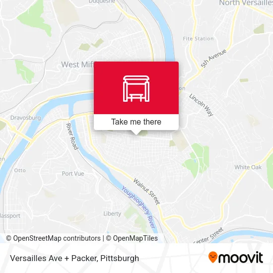 Versailles Ave + Packer map