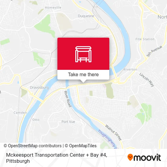 Mapa de Mckeesport Transportation Center + Bay #4