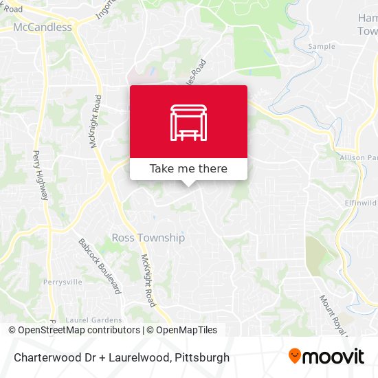 Charterwood Dr + Laurelwood map