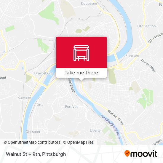 Mapa de Walnut St + 9th
