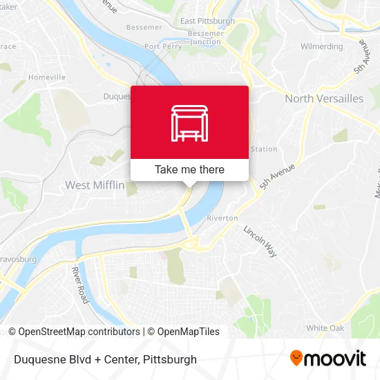 Mapa de Duquesne Blvd + Center