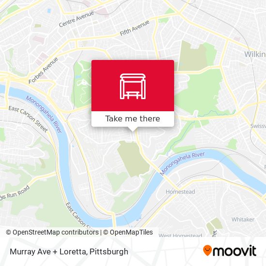 Murray Ave + Loretta map