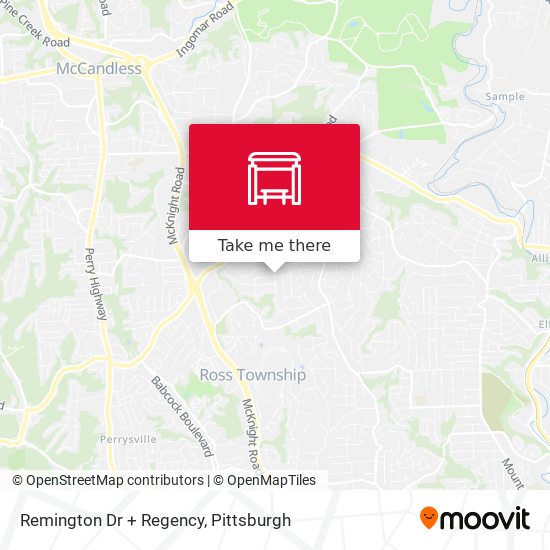 Remington Dr + Regency map