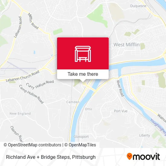 Richland Ave + Bridge Steps map