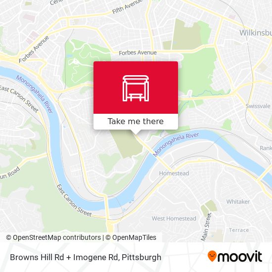 Browns Hill Rd + Imogene Rd map