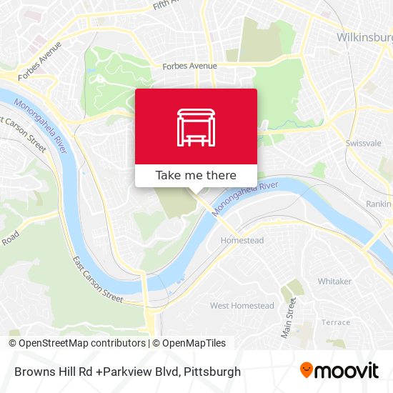 Mapa de Browns Hill Rd +Parkview Blvd