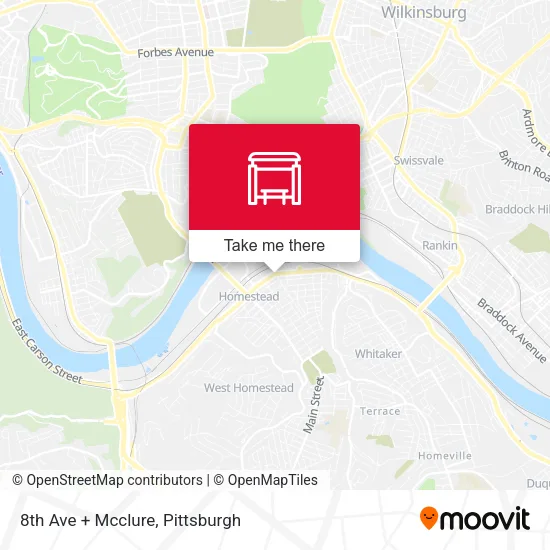 Mapa de 8th Ave + Mcclure