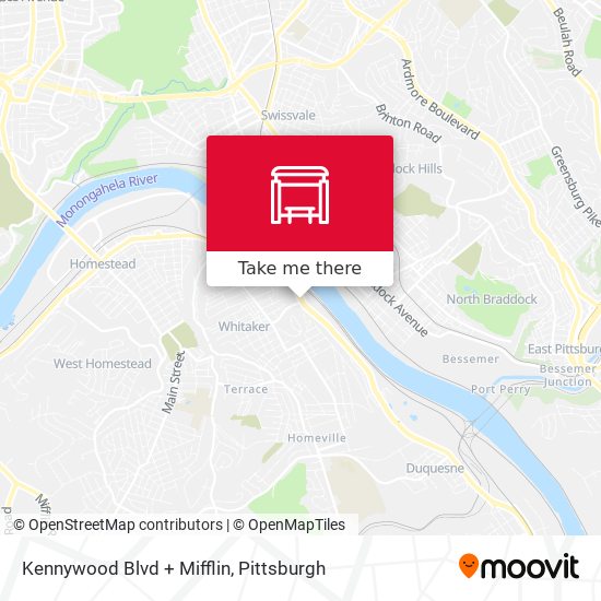 Kennywood Blvd + Mifflin map