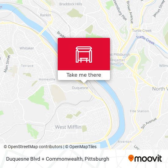 Duquesne Blvd + Commonwealth map