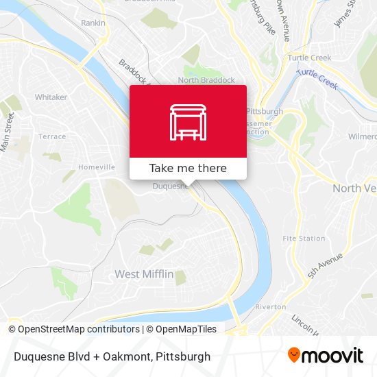 Duquesne Blvd + Oakmont map
