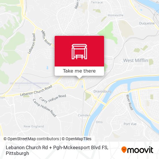 Mapa de Lebanon Church Rd + Pgh-Mckeesport Blvd FS