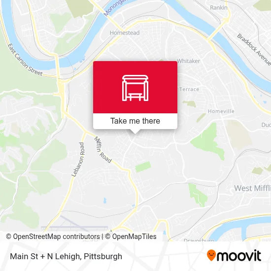Main St + N Lehigh map