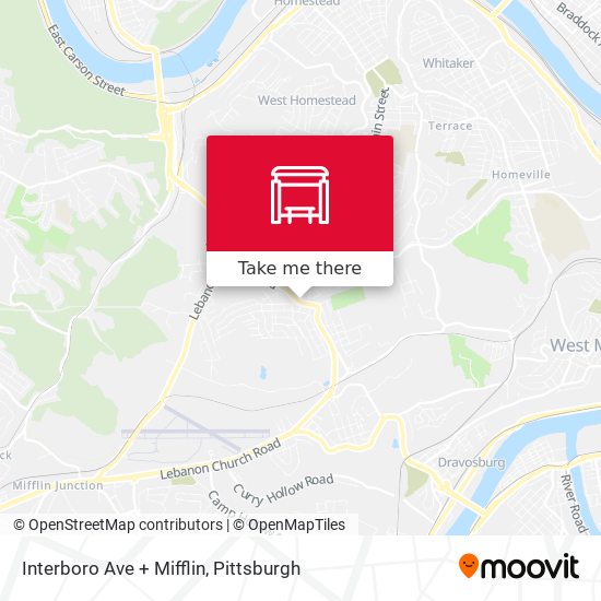 Mapa de Interboro Ave + Mifflin