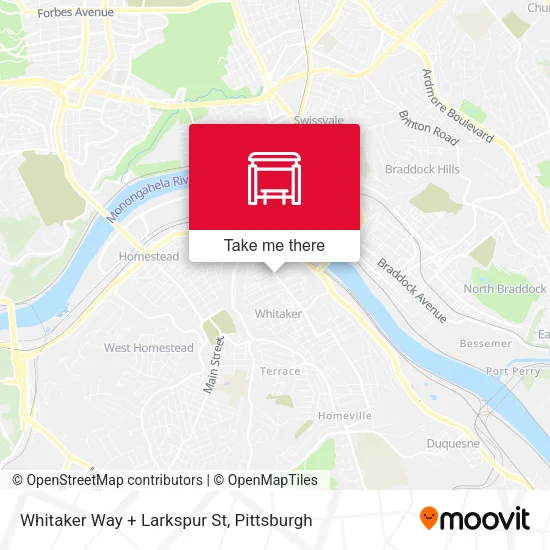 Mapa de Whitaker Way + Larkspur St