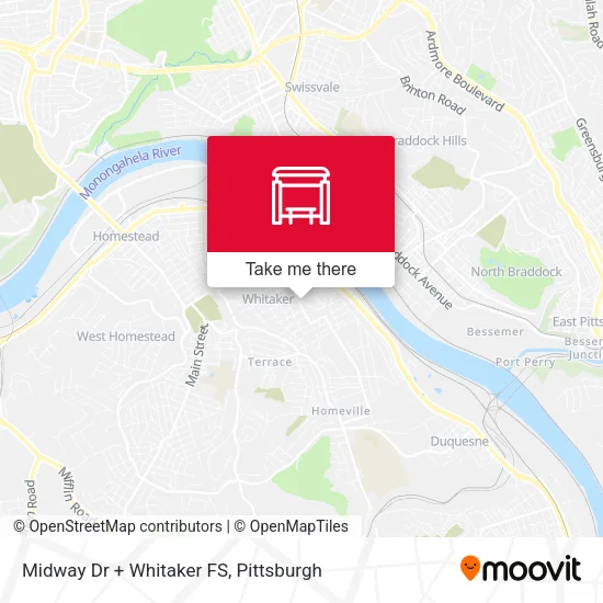 Midway Dr + Whitaker FS map