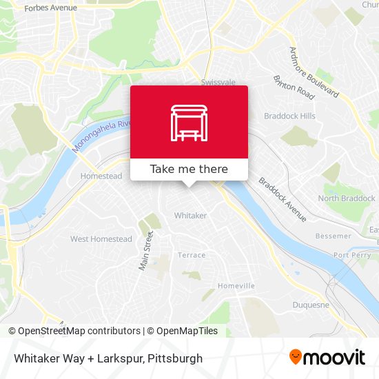 Whitaker Way + Larkspur map