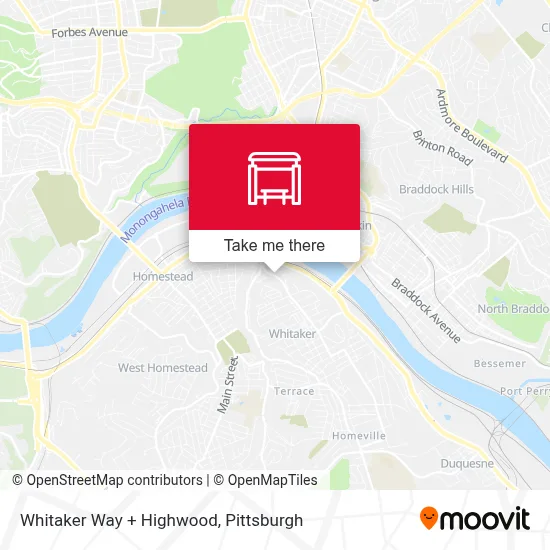 Whitaker Way + Highwood map