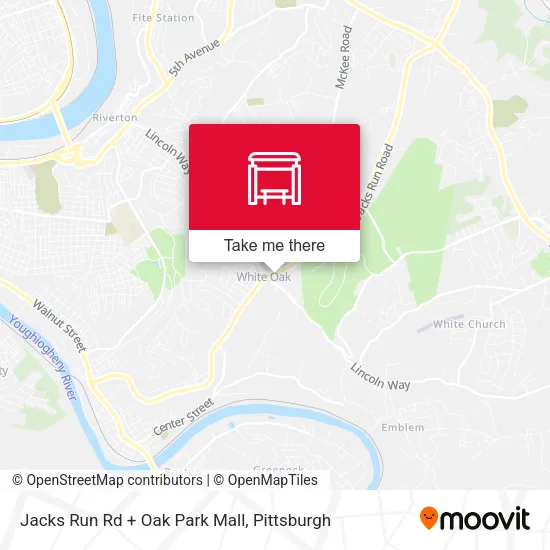 Mapa de Jacks Run Rd + Oak Park Mall