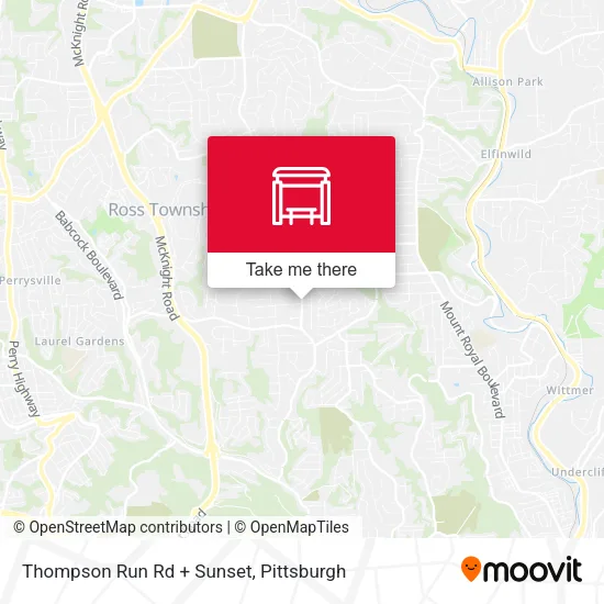 Mapa de Thompson Run Rd + Sunset