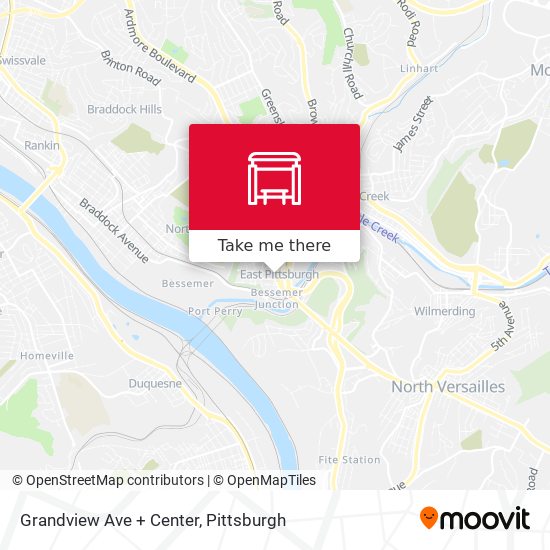 Grandview Ave + Center map