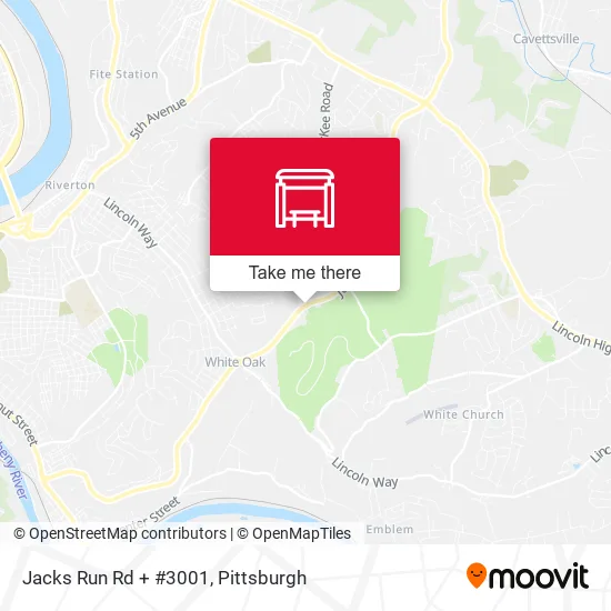 Mapa de Jacks Run Rd + #3001