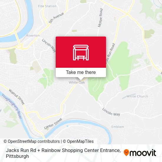 Jacks Run Rd + Rainbow Shopping Center Entrance map