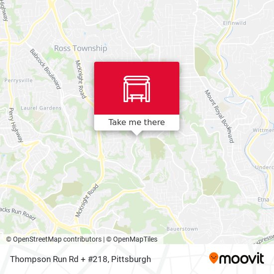 Thompson Run Rd + #218 map