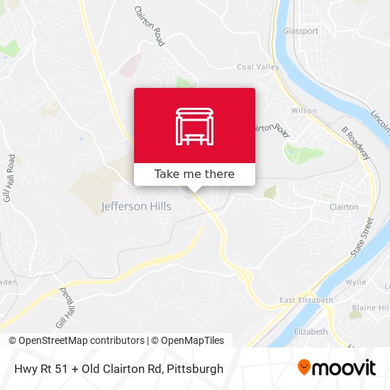 Mapa de Hwy Rt 51 + Old Clairton Rd