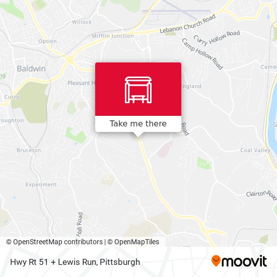 Mapa de Hwy Rt 51 + Lewis Run