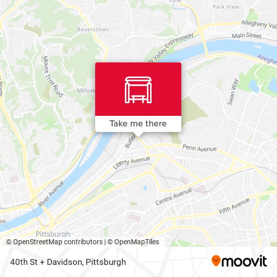 40th St + Davidson map