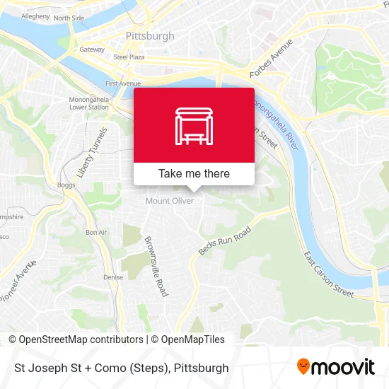 St Joseph St + Como (Steps) map