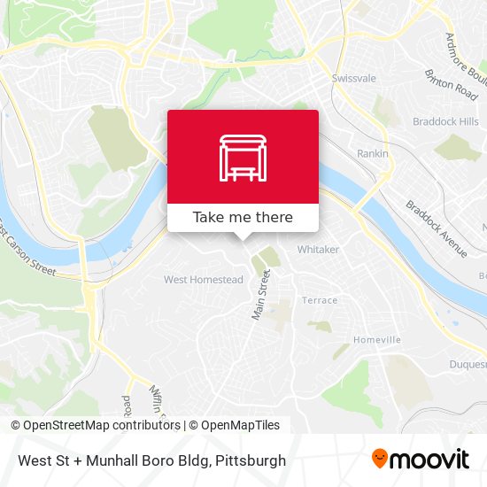 West St + Munhall Boro Bldg map