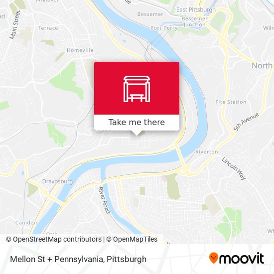 Mapa de Mellon St + Pennsylvania