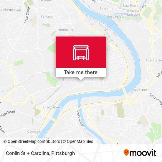 Conlin St + Carolina map
