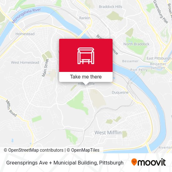 Greensprings Ave + Municipal Building map
